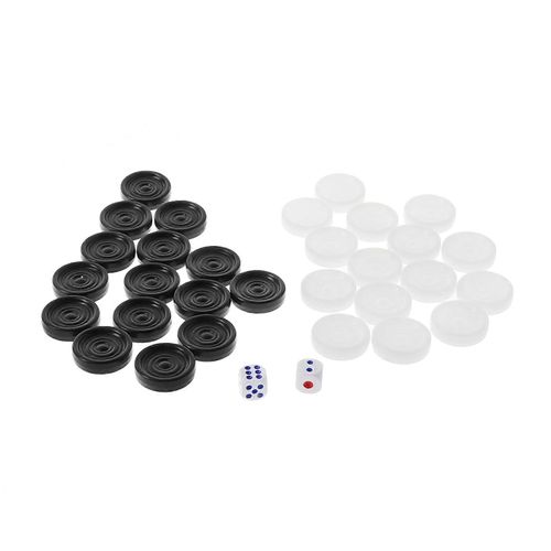Jeu De Dames En Plastique 32 Pièces, Échecs Internationaux Noirs Et Blancs, Jeu De Jetons De Backgammon Pour Enfants, Jouet 28 Mm-28 Mm