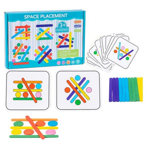 Jouet de correspondance de l'espace arc-en-ciel pour enfants, puzzle de tri des formes et des couleurs, jeu de société éducatif et éducatif