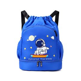 Sac à dos de natation pour enfants,sac de jour sec et humide,sac de sport,de Fitness,de plage,d'épaule,sac polochon de voyage de dessin