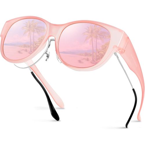 Kalanka-Polarisées Surlunettes De Soleil Femme Homme, Sur Lunette De Soleil Polarisée Avec Protection Uv400, Lunette Polarisante Avec Cadre Rond Tr90 Pour Cyclisme Pêche Conduite Voyage Sport