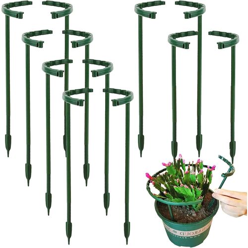 KALANKA-Lot de 20 Tuteurs pour Plantes, Tuteur Plante Grimpante - 24 x 14cm, Verts Ronds Support pour Plantes, Aidez Vos Plantes à Pousser, Tuteur Plante pour Fixation de Tomate, Rosier, Pivoine