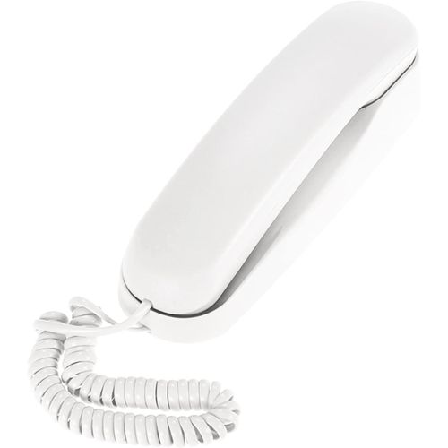 KALANKA-Mini téléphone Fixe Filaire de Bureau téléphone Fixe Mural Prend en Charge Les Fonctions muet/Pause/Rappel pour Le Centre d'appels de Bureau à Domicile, Blanc