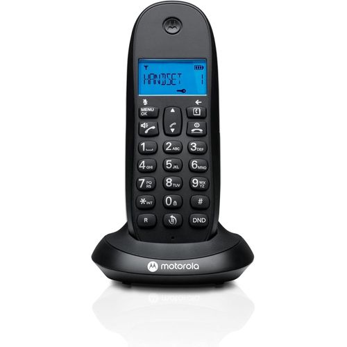KALANKA-C1001CB+ - Téléphone sans Fil Fixe DECT - Inclut Le Mode Blocage d'Appels - Identification de l'Appelant, Mains Libres, Répertoire de 50 Numéros - Couleur Noire