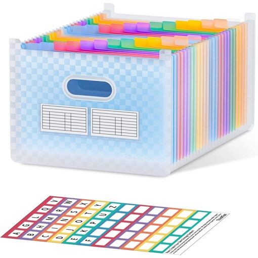 Classeur Soufflet Vertical – Organisateur De Documents Extensible, Rangement Bureau Ou Maison - 5
