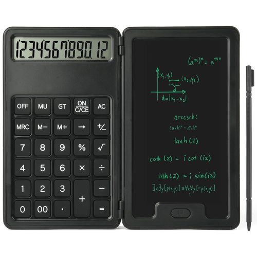 KALANKA-Calculatrice Scientifique, Calculatrice avec Tableau d'Ecriture Effaçable, 2-1 Function Pliable Standard Calculatrice de Bureau, Calculatrice pour L'École, Lycée, Ingénieur, Collège