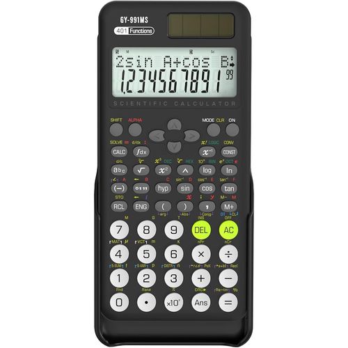 JEXNOVASHOP-991MS-II Calculatrice Scientifique 401 Fonctions - Collge | Lyce | Universit | Bureau Examens (Noir)