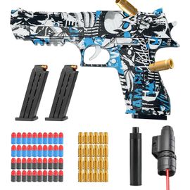 KALANKA-Pistolet Jouet Taille avec balles Molle Souples, EVA Mousse Jouet Blaster avec Chargeur éjectable, pour 12+ Cadeaux pour Enfants