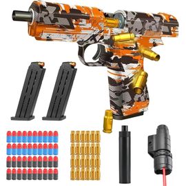 KALANKA-Pistolet Jouet avec balles Souples,Pistolet à Balle Molle,Pistolet Jouet Taille,EVA Mousse Jouet Blaster avec Chargeur éjectable et balles, pour 12+ Cadeaux pour Enfants