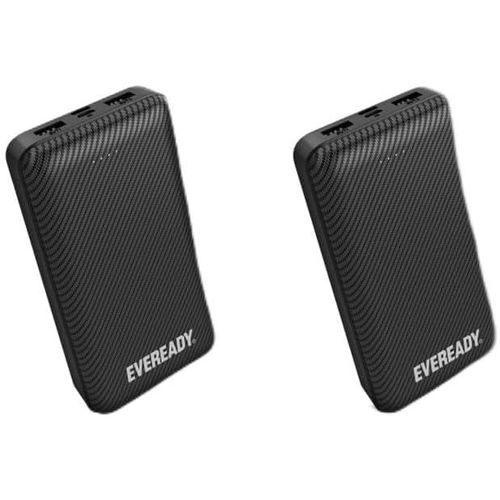 Hui-Eveready-Lot De 3 Batteries Externes 10000 Mah+Câble Usb-A/Micro-Usb-Noir