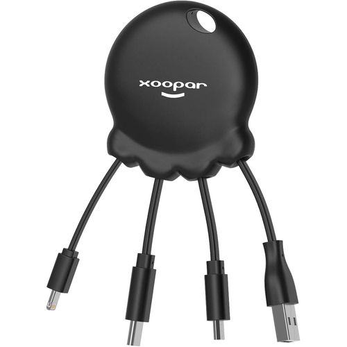 - Octopus Booster Noir - Powerbank 1000 Mah+ Câble Multi Connecteurs - Hub 4 En 1 : Usb C, Usb Et Micro Usb - Câble Chargeur Universel Et Batterie Externe - Format Porte-Clefs[Z1179]