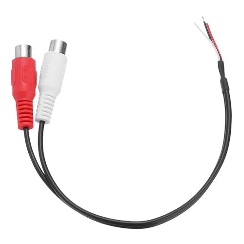 KALANKA-Câble Audio Prise Jack Femelle RCA Connecteur Femelle pour Haut-Parleur Fiche Jack vers Fil Nu Adaptateur de Câble Audio pour Amplificateur, Récepteurs, Enceintes, Câble de 0,25m