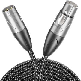 ChenQuanSarl-3,0M Câble Microphone Xlr Mâle Vers Xlr Femelle (Qualité Studio, Cuivre Ofc) - Pour Microphones, Amplificateurs, Tables De Mixage, Studios D'Enregistrement, Haut-Parleurs - 3 Pôles