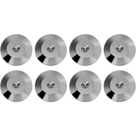 Lot De 4 Pieds En Alliage D'Aluminium Pour Amplificateur - 40mm X 10mm - Tampons Isolants Avec Anneau Caoutchouc Détachable (Argent) - 9