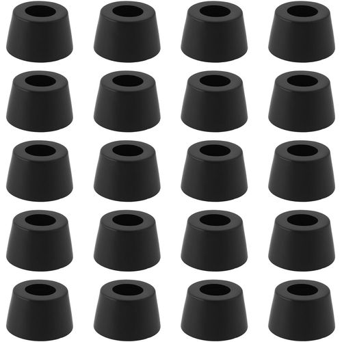 KALANKA-Store 20PCS Pieds Ronds en Caoutchouc pour Planches à Découper pour Flight Cases Haut-parleurs Amplificateurs Meubles 11 X 15 X 19 Mm Noir
