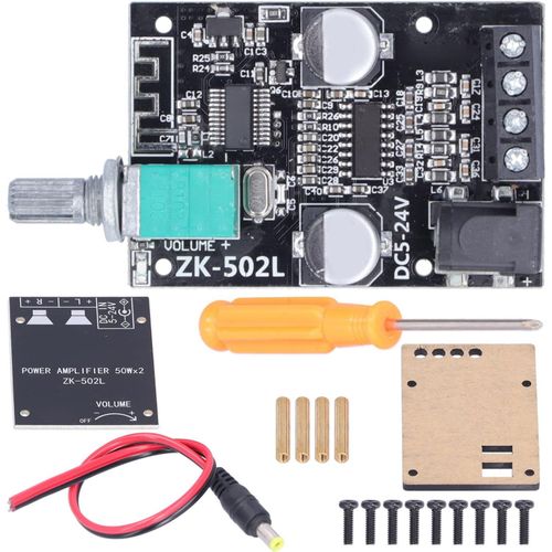 KALANKA-Module Amplificateur Numérique Stéréo DIY Puissance Maximale 2x50W pour Hauts Parleurs 4¿ à 8¿ Compatible Projets Voiture Maison et Domestique avec