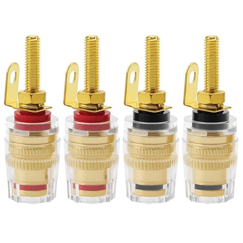 KALANKA-4 Pièces 4mm Prise Banane Borne de Liaison, Connecteurs de Borne de Haut-Parleur, pour Amplificateur Haut-Parleur Terminal Connecteur (42 * 14.2mm)