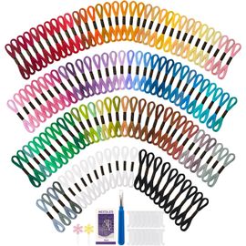 Tianyi-120 Pièces Fils Bracelet Brésilien Kit, 102 Couleurs, 8 M (6 Brins) Fil Broderie, Fil À Broder Kit Pour Les Bracelets D'amitié, Projets De Bricolage, Idéal Pour Les Adultes Et Débutants