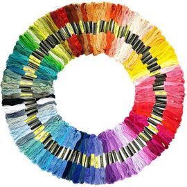 Tianyi-100 Couleurs Fils Bracelet Brésilien, 5m Fil Coton Broderie Kit, Fil A Broder, Kit De Fils À Broder, Fournitures De Loisirs Créatifs, Pour Broderies, Point De Croix, Diy