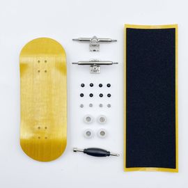 Jeu De Diapasons Professionnels,Pont En Bois,Camion À Axe Unique,Roues Cnc,Mini Skateboard Complet À Doigts - Type Yellow
