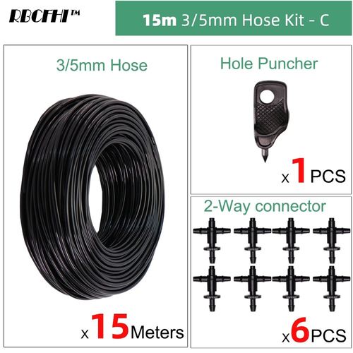 Tuyau d'arrosage et d'irrigation en PVC,tube d'arrosage à 2 voies,bonsaï,plante,fleur,goutteur,flèche,tube d'arrosage,jardinage,140 en effet,5, - Type CX15M