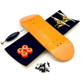 Jeu De Diapasons De 32 Mm Avec Roues De Roulement De Camions En Métal De Pont En Bois D'érable - Type 32mm Orange