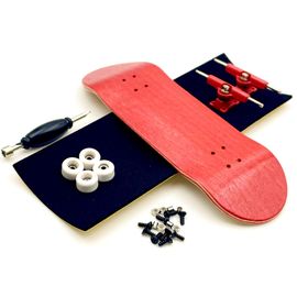 Jeu De Diapasons De 32 Mm Avec Roues De Roulement De Camions En Métal De Pont En Bois D'érable - Type 32mm Red