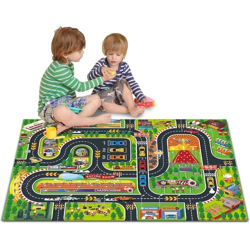 GJFTY-Tapis de rêve pour enfants, tapis de jeu idéal pour la chambre à coucher, tapis de jeu de simulation en toute sécurité, excellent pour jouer avec des jouets de voiture pour les petits enfants