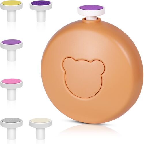 Kalanka-Lime À Ongles Électrique Pour Bébé,Kit De Coupe-Ongles Électrique Pour Bebe Alimenté Par Pile Avec 6 Têtes De Meulage Pour Nouveau-Né,Nourrisson,Enfants