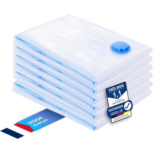 TIANYI-Sacs de Rangement sous Vide [6 Pièces] de Taille (80x100 cm) - Sacs de Rangement sous Vide pour Vêtements et Couettes - pour Économiser de l'Espace
