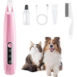Tondeuse Chien Avec Lumière Led, 9mm Mini-Lame, Professionnelle Tondeuses Pour Chien Sans Fil, Rechargeable Par Usb, Pour Pattes, Yeux, Visage, Oreilles Et Corps De Chien