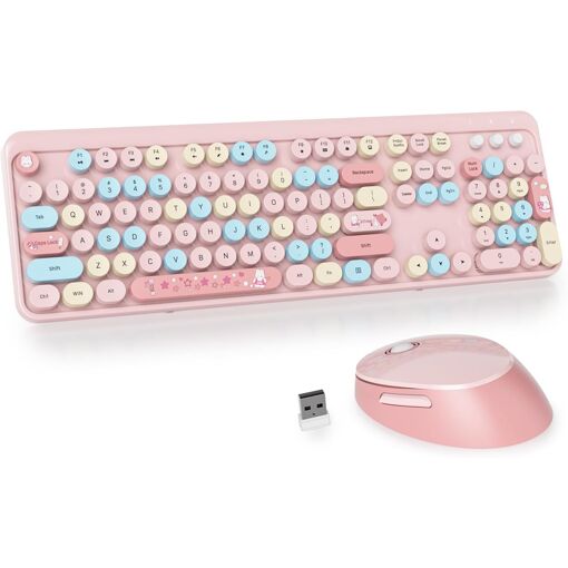 Lot Vintage : Machine à écrire Manuelle Portable + Téléphone Années 70 - Couleur Rose Et Autres Disponibles