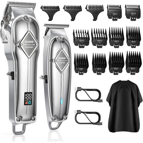 Tondeuse Cheveux Hommes, Tondeuse Cheveux Et Barbe Professionnel Sans Fil Rechargeable, Tondeuse À Cheveux Tondeuse Cheveux Professionnelle Avec 13 Peignes De Guidage (Noir)