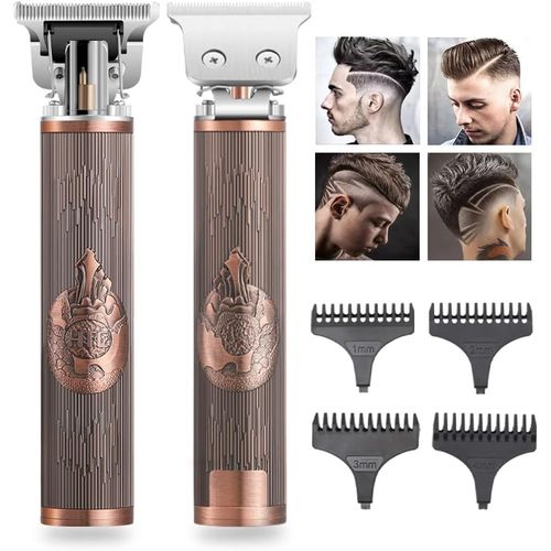 Tondeuse Cheveux Hommes, Rasoir Electrique Sans Fil, Design Vintage, 4 Sabots, Tondeuse Barbe Pour Poils Du Visage Et De La Tête At178