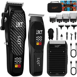 Ensemble tondeuse et tondeuse pour homme ¿ Levier réglable, batterie longue durée sans fil 3 en 1, tondeuse à cheveux et tondeuse à barbe, kit professionnel de coupe de cheveux et de coiffure de