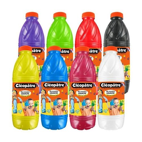 Cléopâtre Lot De 8 Flacons Ma Première Gouache Baby 2-En-1 En 1l