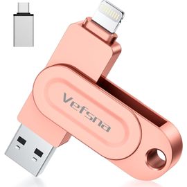 USB Flash Drive for iPhone, USB C 256GB Apple Certified Lightning Flash Drive USB 3.0 Photo Stick External Storage for iPad Mac iOS OTG Android Mobile PC with MFI Lightning, USB 3.0, Type C 3