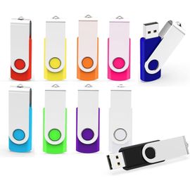 Pack of 10 Memory Stick USB 2.0 Memory Stick 8GB Swivel USB Flash Drive Pendrive Jump Drive