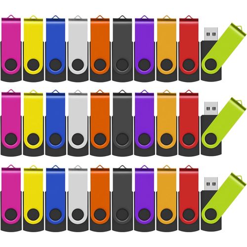 Lot De 50 Clés Usb 2.0 De 4 Go Avec Lanière Rotative Pour Stockage De Données Sur Pc/Ordinateur Portable/Tablette[MEM8291886]