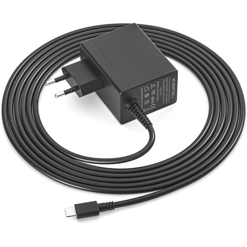 Chargeur pour Nintendo Switch/Switch OLED/Lite/Manette Pro 15V 2,6A Adaptateur Secteur Support Mode TV avec USB Câble