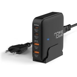 Shiba-Chargeur Usb C 4 Ports Pd3.0 Gan Iii - Chargeur Rapide 70w Pour Macbook Pro Air M1 M2, Dell Xps 15, Iphone 15 Pro Max, Ipad,[2