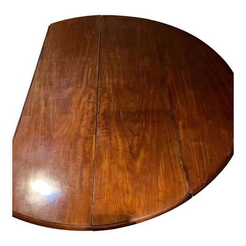 Table Ronde Acajou Massif Marron