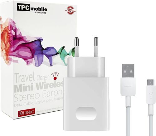 LORANKA-Chargeur secteur 10 W + Câble Micro-USB pour Huawei Y5, Y5p, Y6, Y6s, Y6p, Y7, Y7p, Y8s, Y9, P40 Lite E, P8 Lite, P Smart