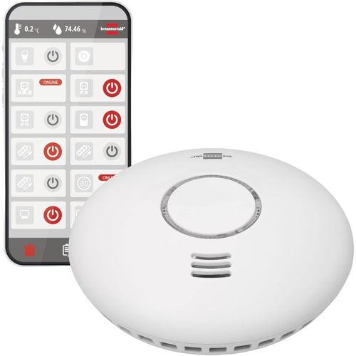 ChenQuanSarl-Détecteur De Fumée Et De Chaleur Wifi Connect Wrhm01 Avec Notification D'Application (Détecteur De Fumée Wifi Avec 2 Piles, Testé Conformément À La Norme En 14604)