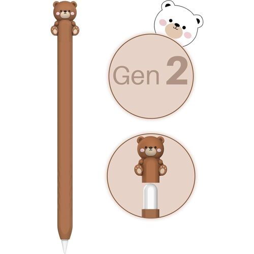 Coque pour Apple Pencil 2e Génération et Apple Pencil Pro Silicone Housse de Protection Case Cover Compatible avec la Charge Magnétique et Le Double Tap