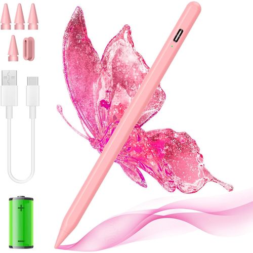Stylet pour iPad 2018-2023, Bluetooth Apple iPad Pencil, compatible avec iPad 10/9/8/7e génération, iPad Mini 6/5e, iPad Air 3-5e, iPad Pro 11""/12,9"", iPad capacitif 5 pointes Champagne