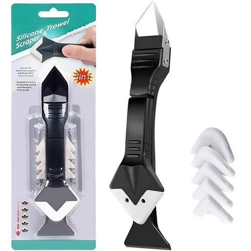 SPATULE GRATTOIR APPLICATEUR 3 EN 1 POUR ENLEVER LE SILICONE, LES COULIS ADHÉSIFS ET LES JOINTS