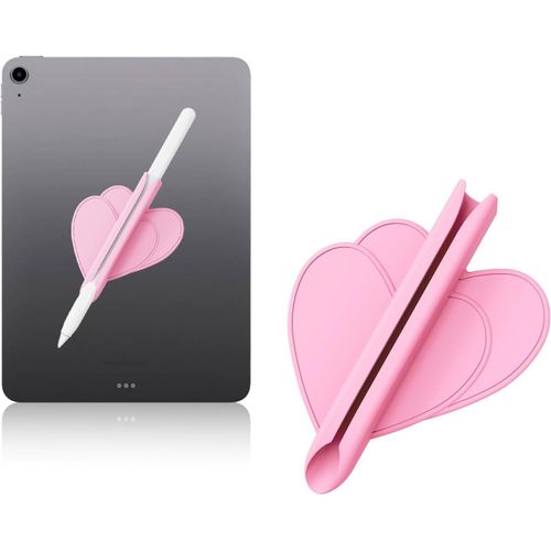 Housse En Silicone Compatible Avec Apple Pencil (Usb-C) Apple Pencil 1ère/2ème Génération Et Certains Autres Stylets, Adhésif Puissant Attaché À L'étui Ipad Pour Stylets (Rose)[Sty9132405]