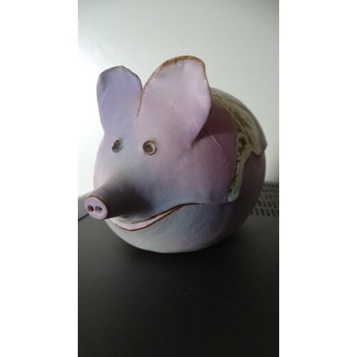 Jolie Boîte En Poterie/Céramique Artisanale En Forme De Cochon - Etat Neuf