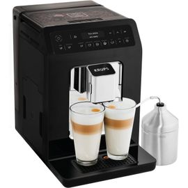 ChenQuanSarl-Machine À Café À Grain Avec Pot À Lait Inox, 2 Tasses Simultanée, Ecran Oled, 15 Boissons Préenregistrées, Extra Shot Pour Plus DIntensité, Nettoyage Automatique, Evidence Noire Ea891810