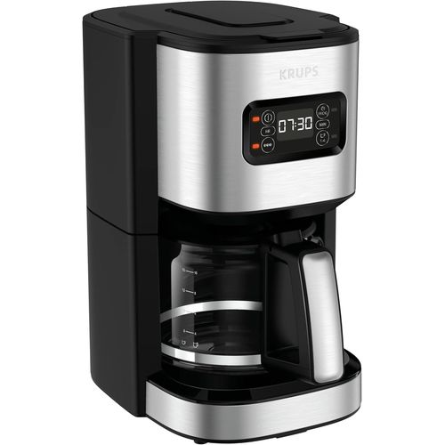 Cafetière Programmable 24H,Inox Premium,1,25 L Jusqu'À 15 Tasses,Réglage Intensité,Fonction 1 À 4 Tasses Pratique,Arrêt Auto Après 30 Min,Anti-Goutte,Excellence Km480D10